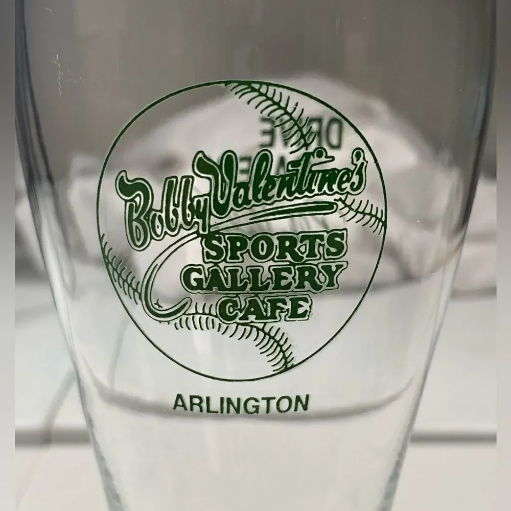 EUC Bobby Valentine Sports Gallery Cafe Beer Glass - Arlington TX Sports Bar